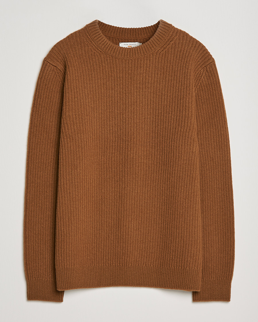 Herren | Pullover | Nudie Jeans | August Wool Rib Knitted Sweater Oak