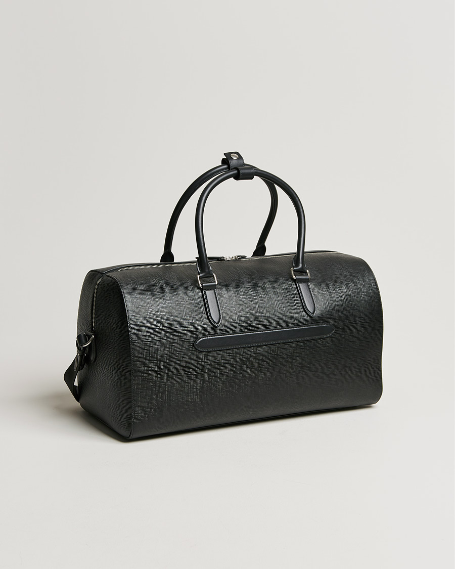 Herren | Smythson Panama Leather Weekendbag Black | Smythson | Panama Leather Weekendbag Black