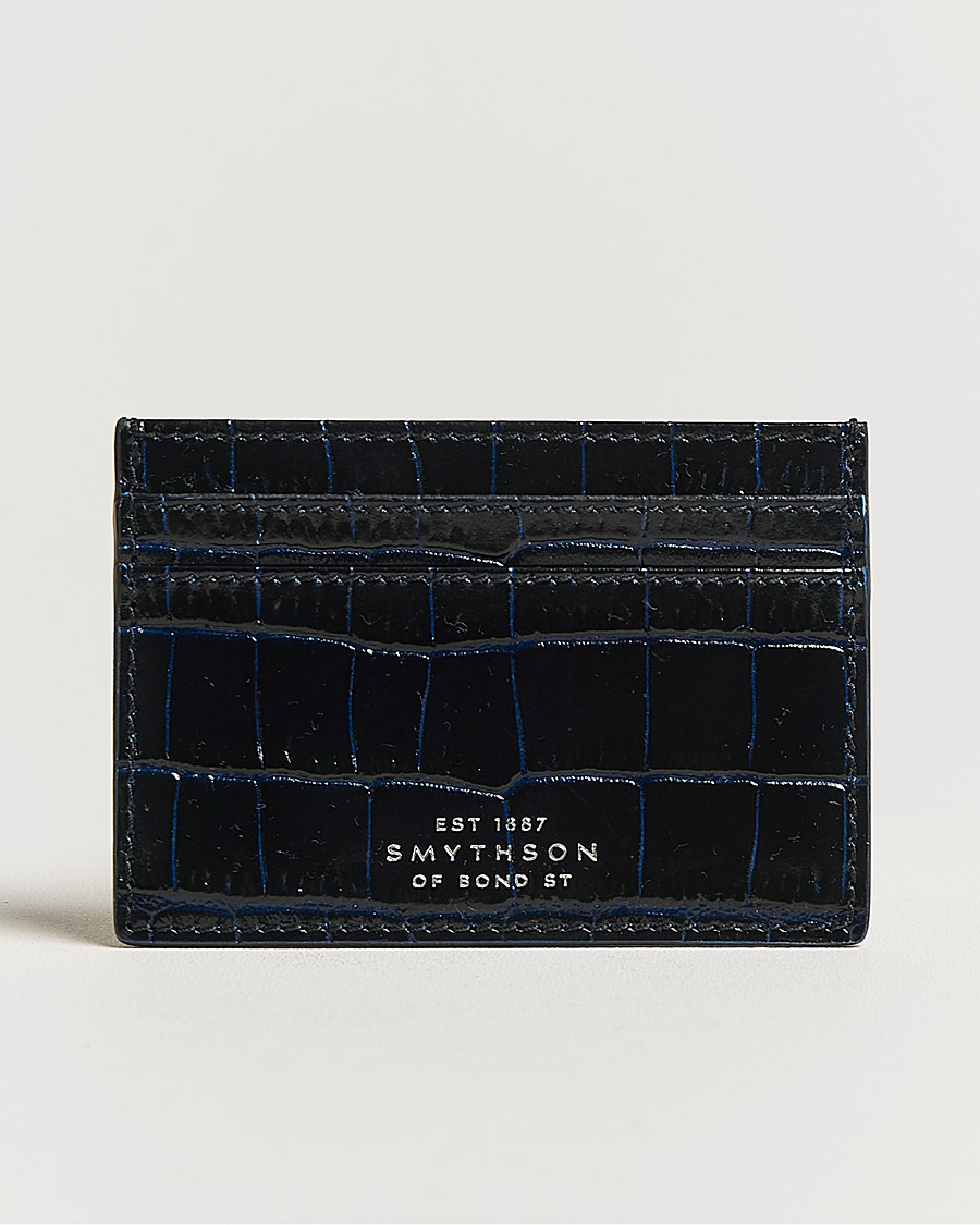 Herren | Smythson Mara Flat Cardholder Navy | Smythson | Mara Flat Cardholder Navy