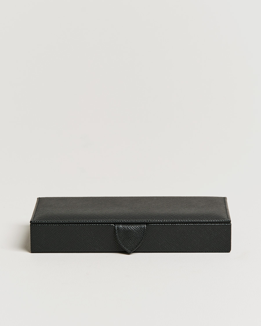 Herren | Smythson Panama Cufflink Box Black | Smythson | Panama Cufflink Box Black