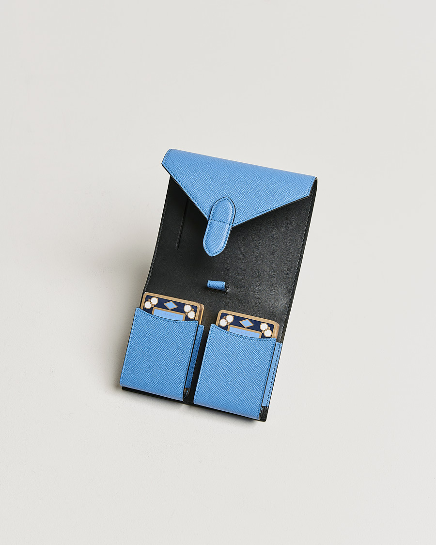 Herren | Smythson Double Playing Case Nile Blue | Smythson | Double Playing Case Nile Blue