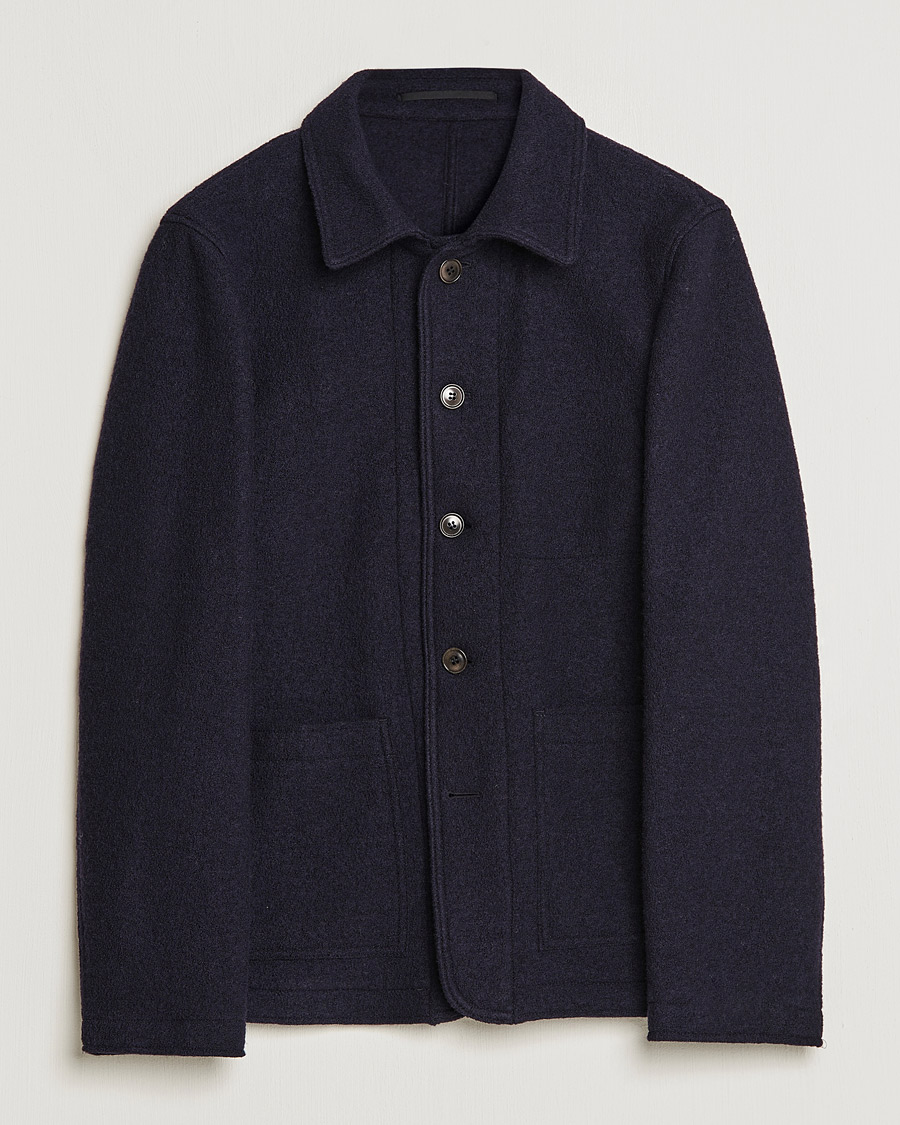 Herren | Sakkos | Tiger of Sweden | Gio Knitted Wool Blazer Light Ink