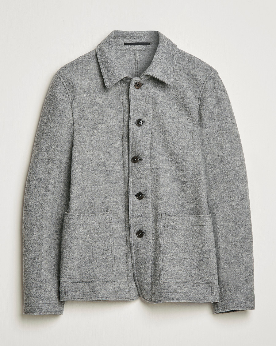 Herren | Sakkos | Tiger of Sweden | Gio Knitted Wool Blazer Light Grey