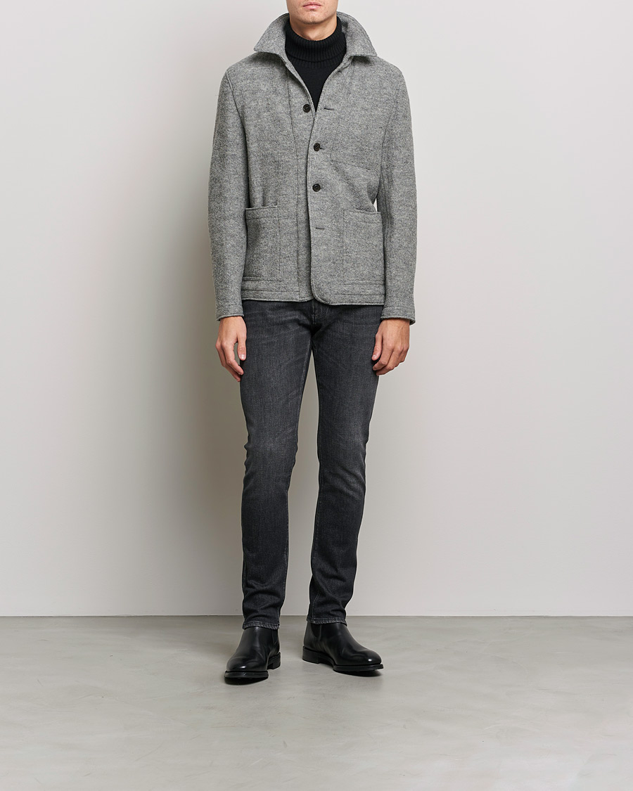 Herren | Sakkos | Tiger of Sweden | Gio Knitted Wool Blazer Light Grey