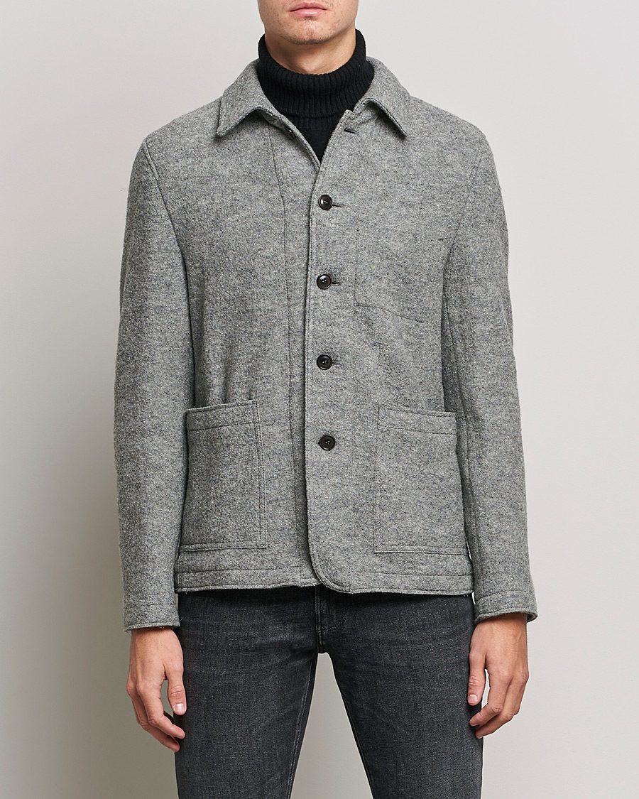 Herren | Sakkos | Tiger of Sweden | Gio Knitted Wool Blazer Light Grey
