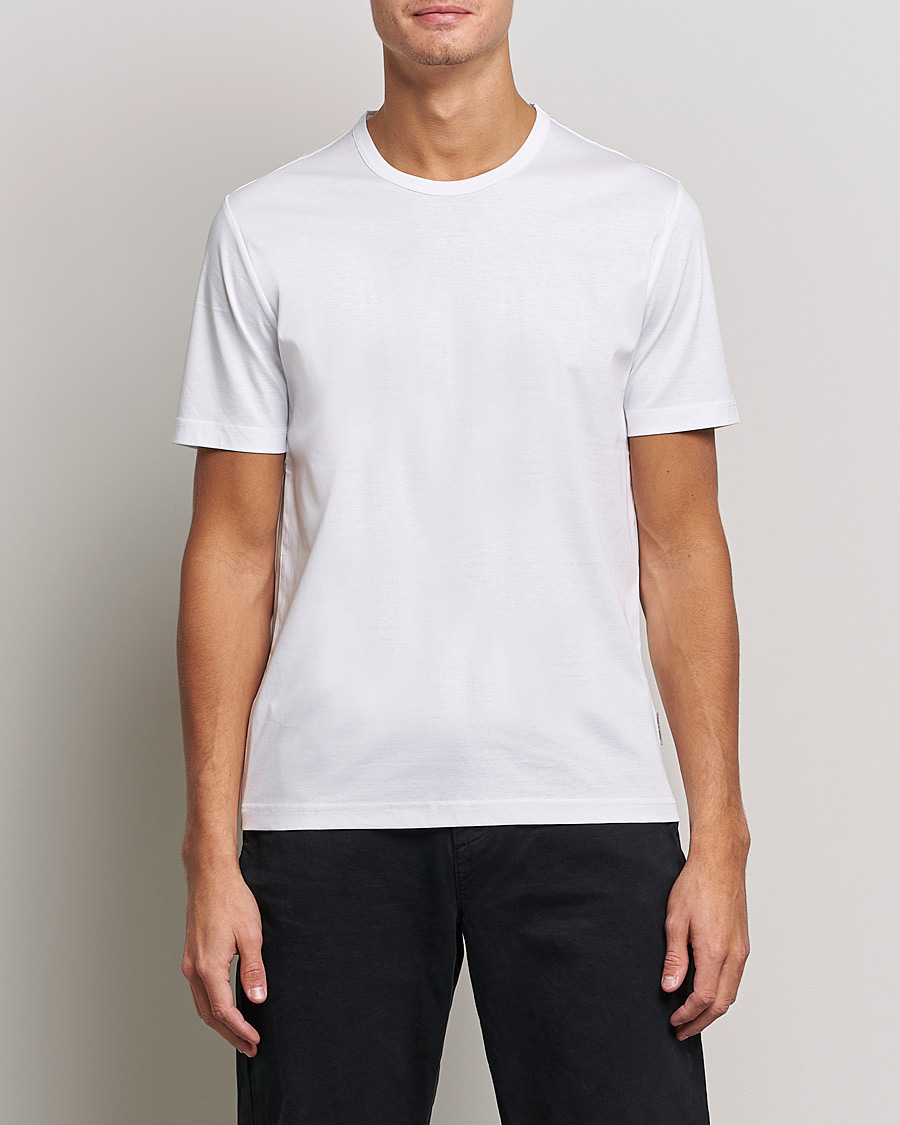 Herren | T-Shirts | Tiger of Sweden | Olaf Mercerized Cotton Tee Pure White