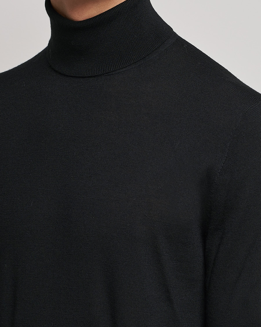 Herren | Pullover | Tiger of Sweden | Neville Extra Fine Merino Polo Black