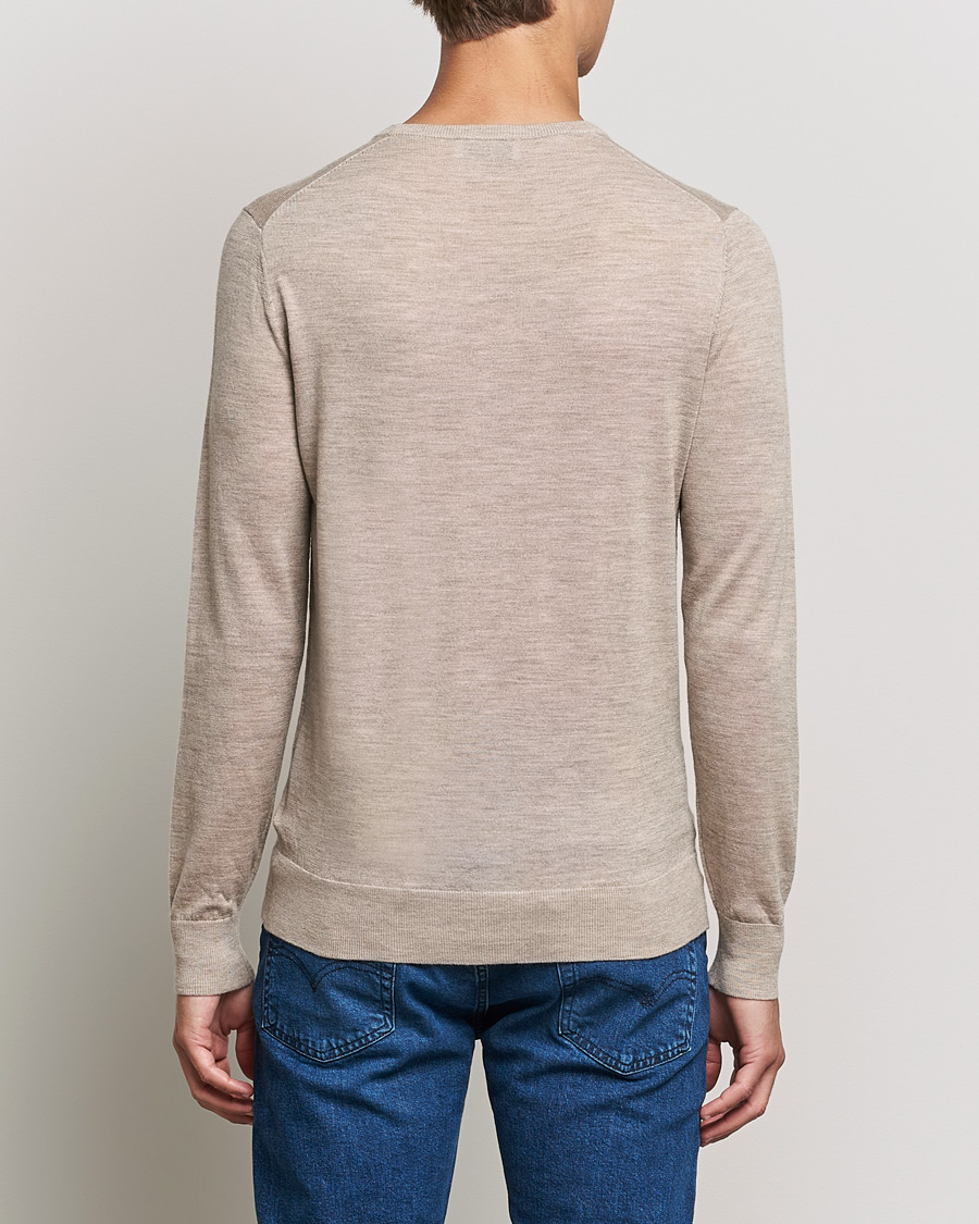 Herren | Pullover | Tiger of Sweden | Nichols Extra Fine Merino Crew Neck Beige Melange