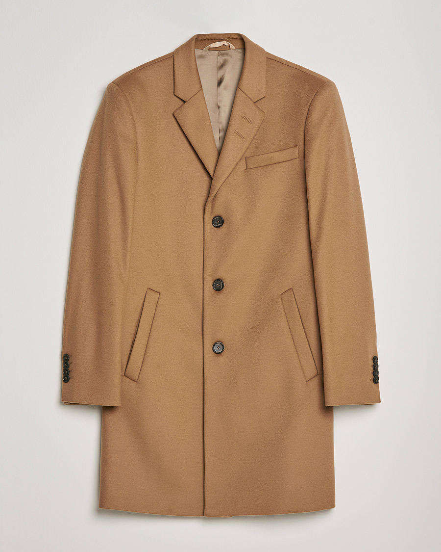 Herren | Jacken | Tiger of Sweden | Cempsey Wool Cashmere Coat Dark Honey