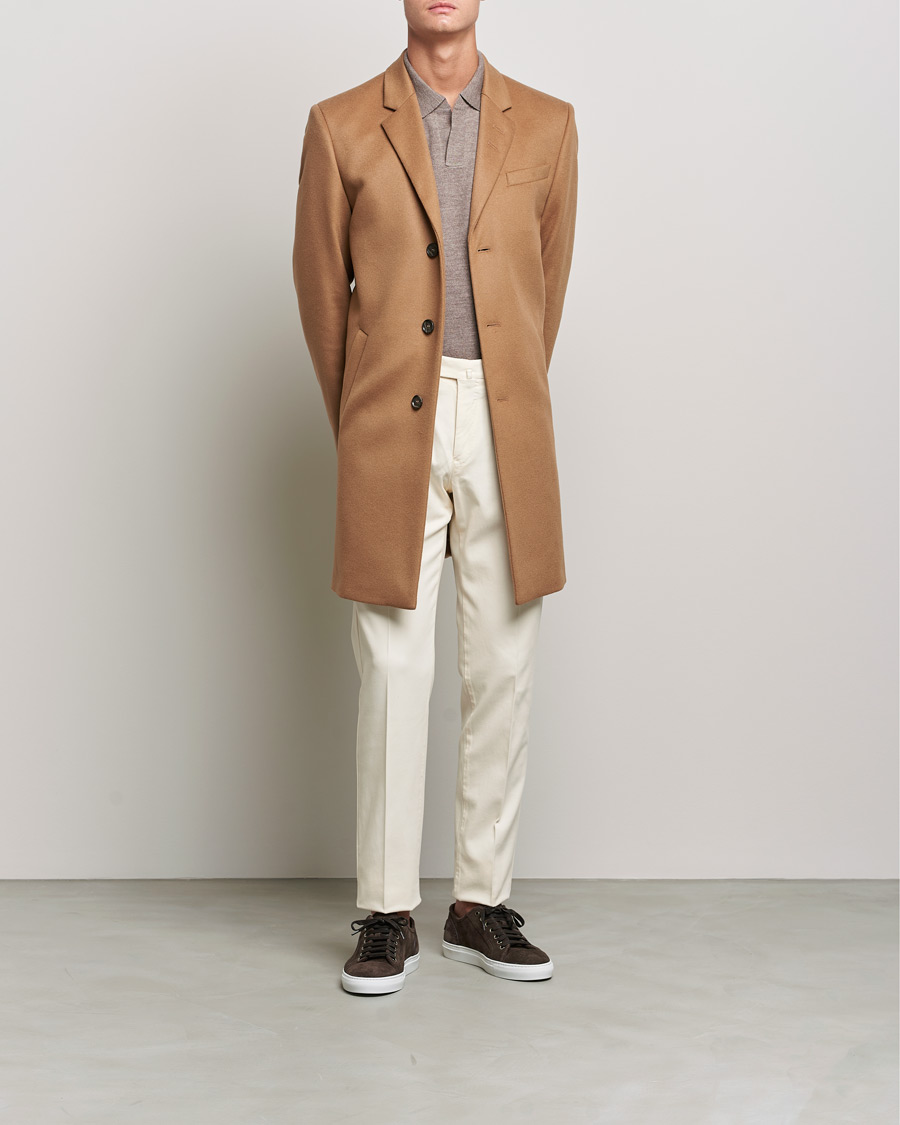 Herren | Jacken | Tiger of Sweden | Cempsey Wool Cashmere Coat Dark Honey
