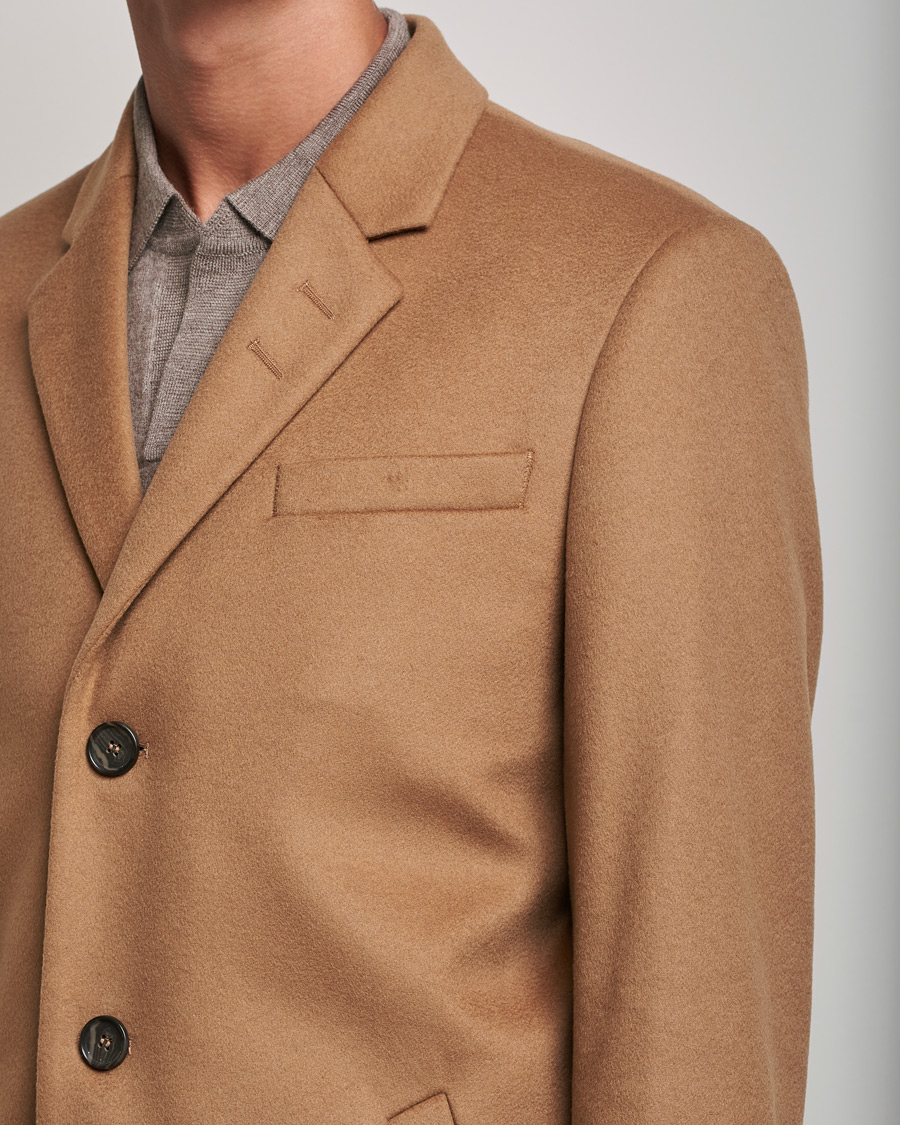 Herren | Jacken | Tiger of Sweden | Cempsey Wool Cashmere Coat Dark Honey