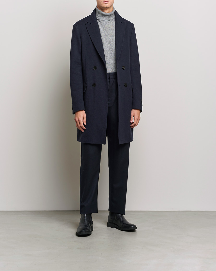 Herren | Jacken | Zegna | Double Breasted Cashmere Coat Navy