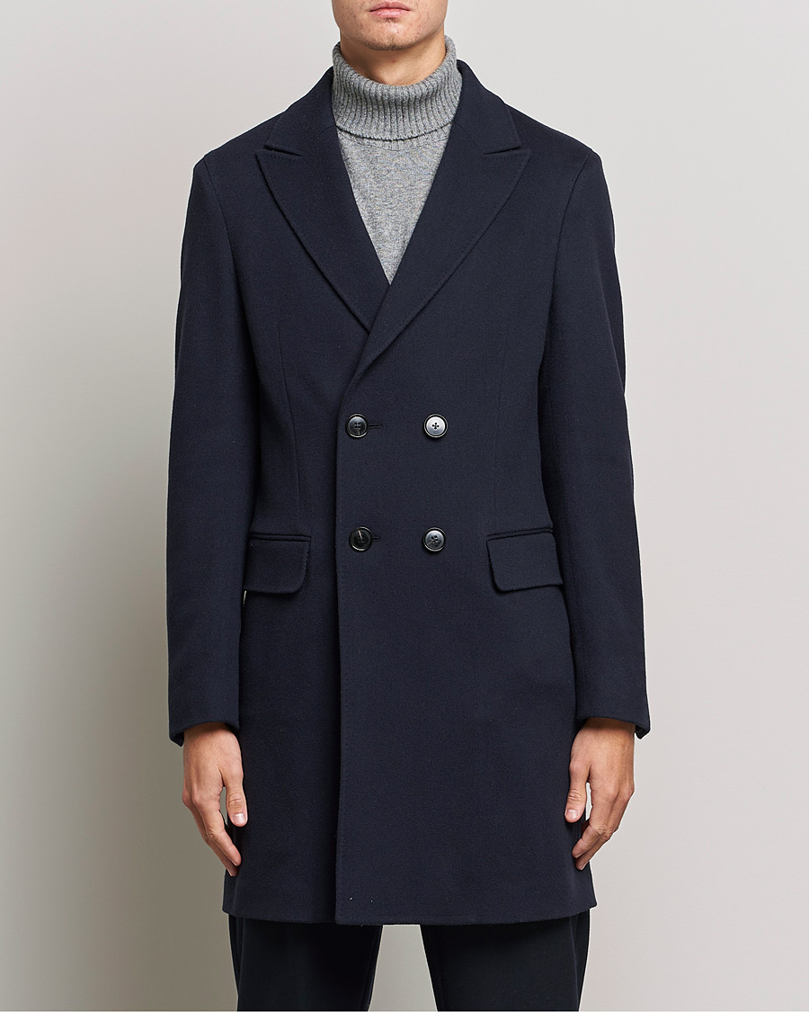 Herren | Jacken | Zegna | Double Breasted Cashmere Coat Navy