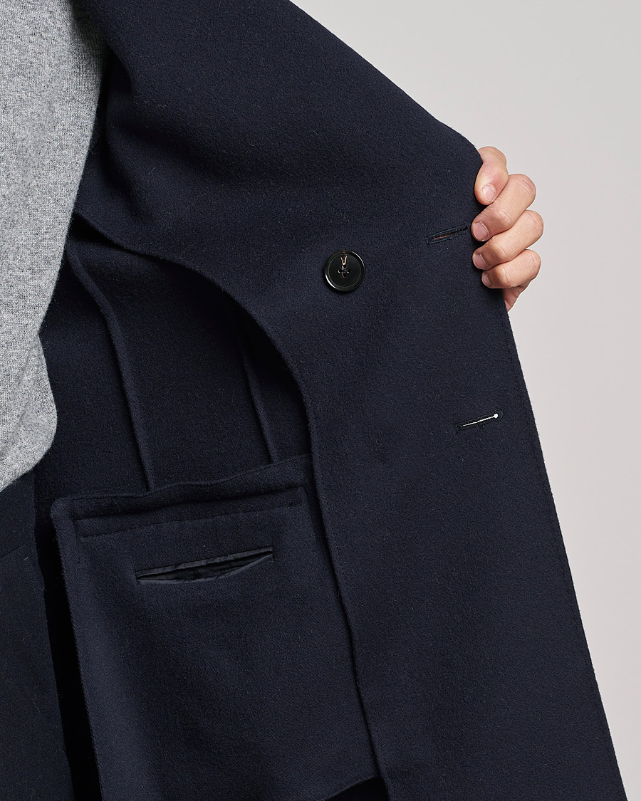 Herren | Jacken | Zegna | Double Breasted Cashmere Coat Navy