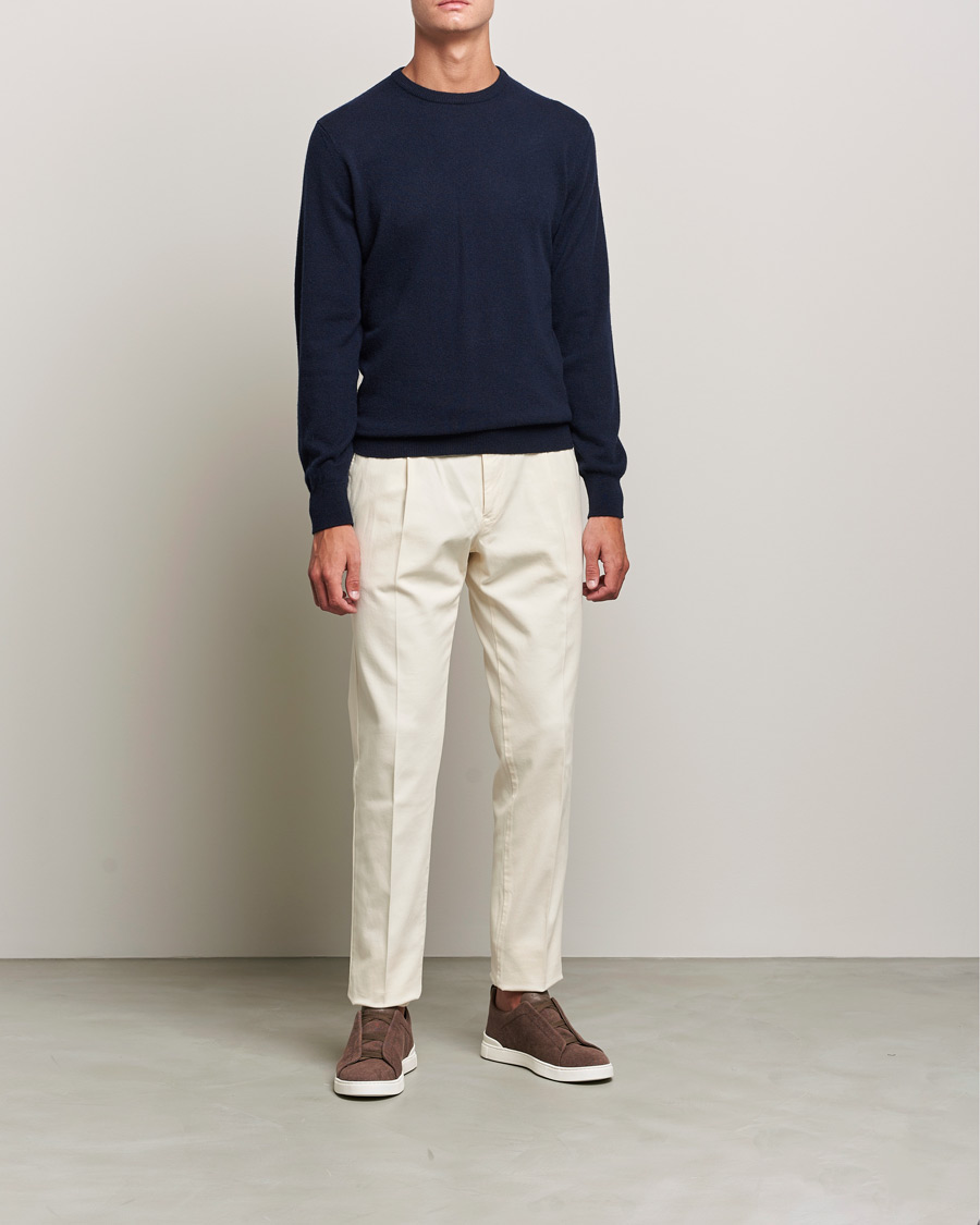 Herren | Pullover | Zegna | Oasi Cashmere Crew Neck Navy