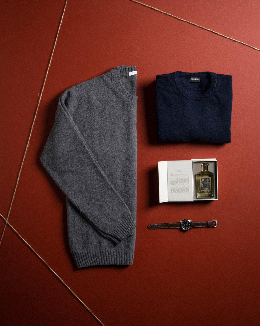 Herren | Pullover | Zegna | Oasi Cashmere Crew Neck Navy
