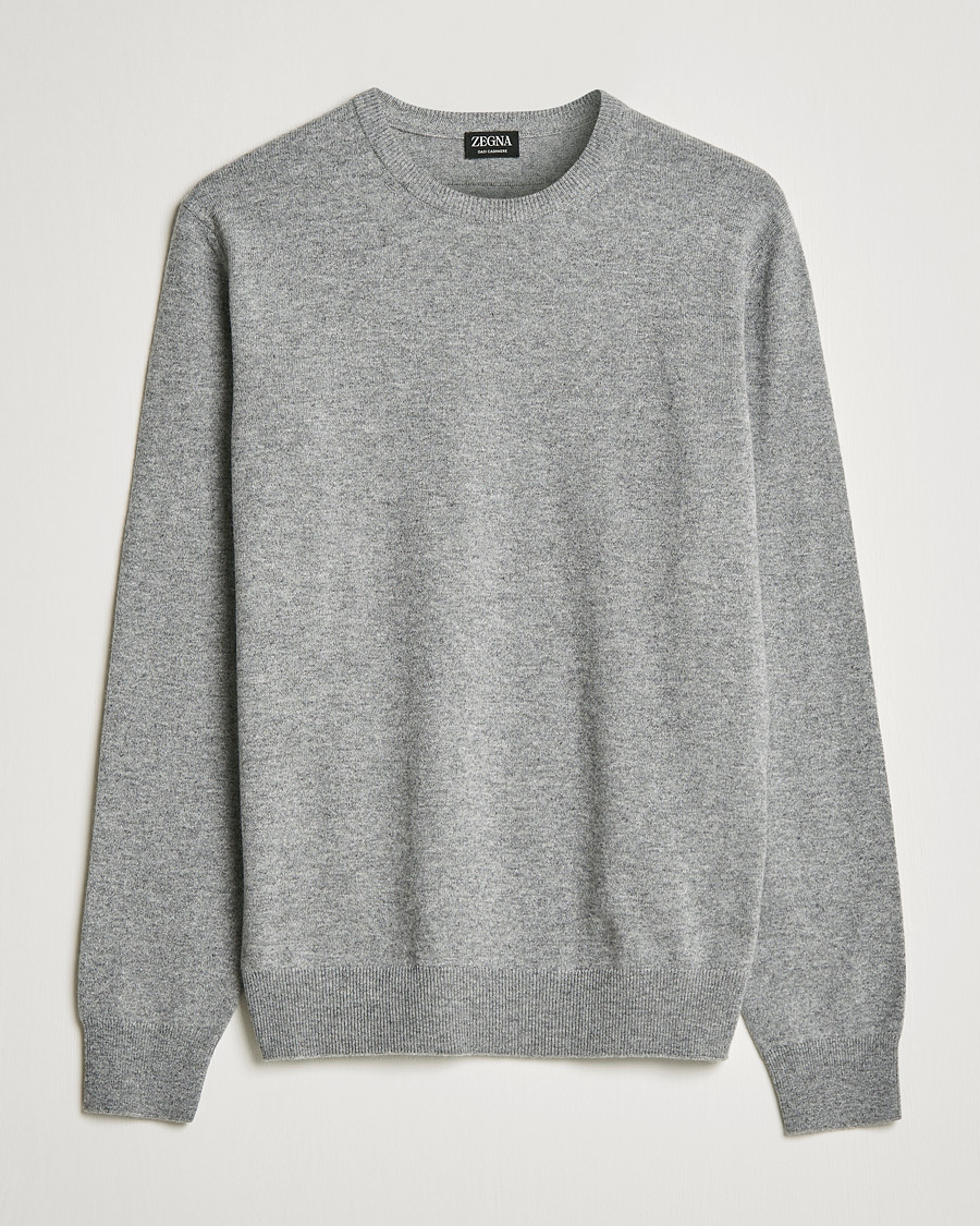 Herren | Pullover | Zegna | Oasi Cashmere Crew Neck Grey Melange