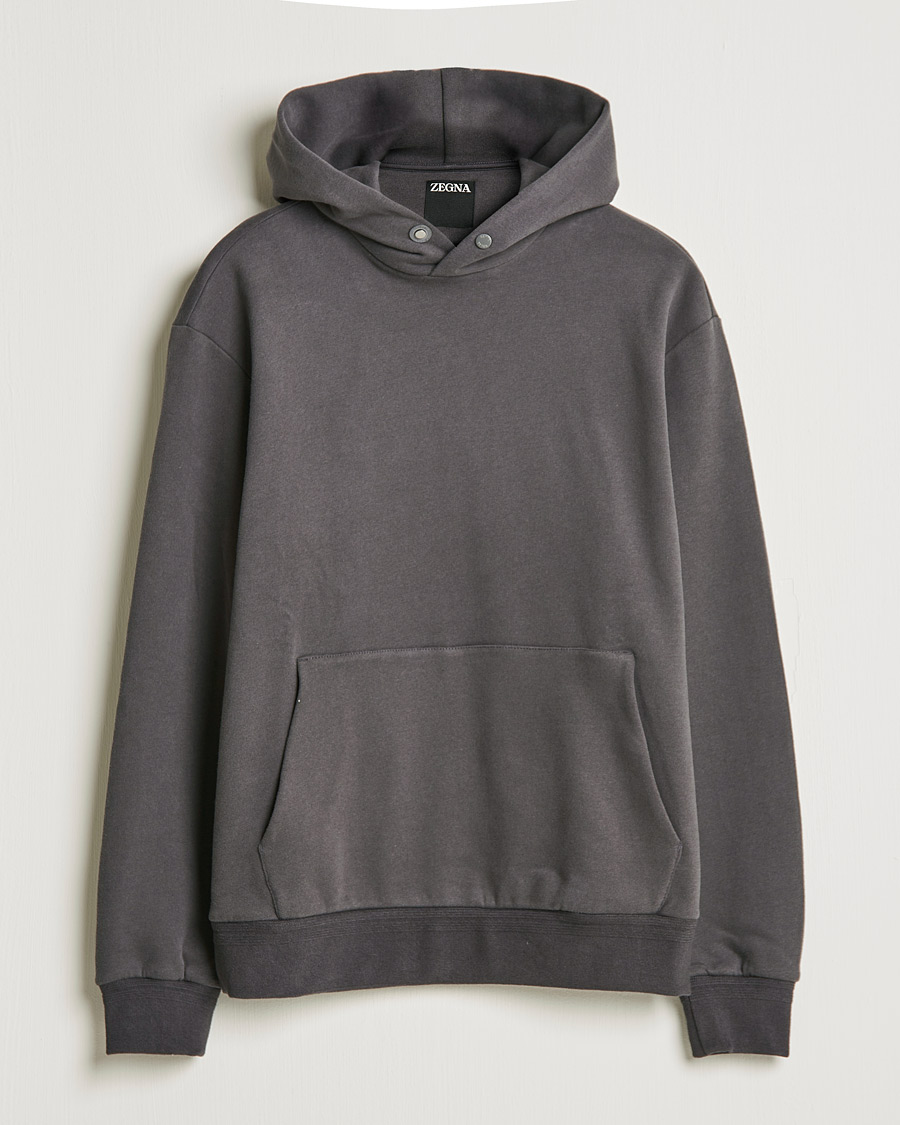 Herren | Pullover | Zegna | Cotton/Cashmere Hoodie Heather Grey
