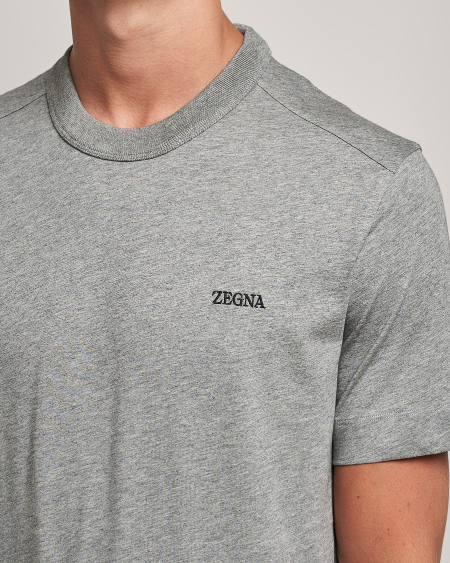 Herren | T-Shirts | Zegna | Premium Cotton T-Shirt Grey Melange