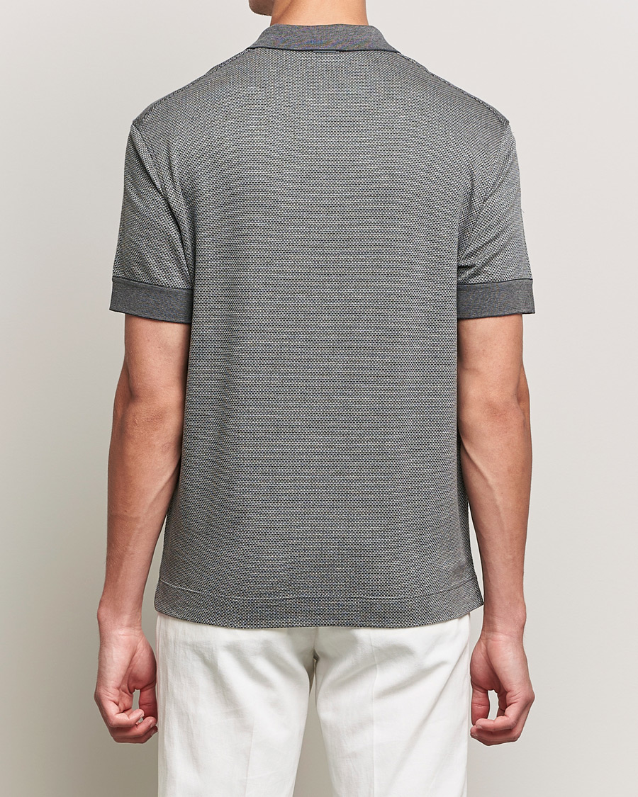 Herren | Poloshirts | Zegna | Cotton/Silk Short Sleeve Polo Grey