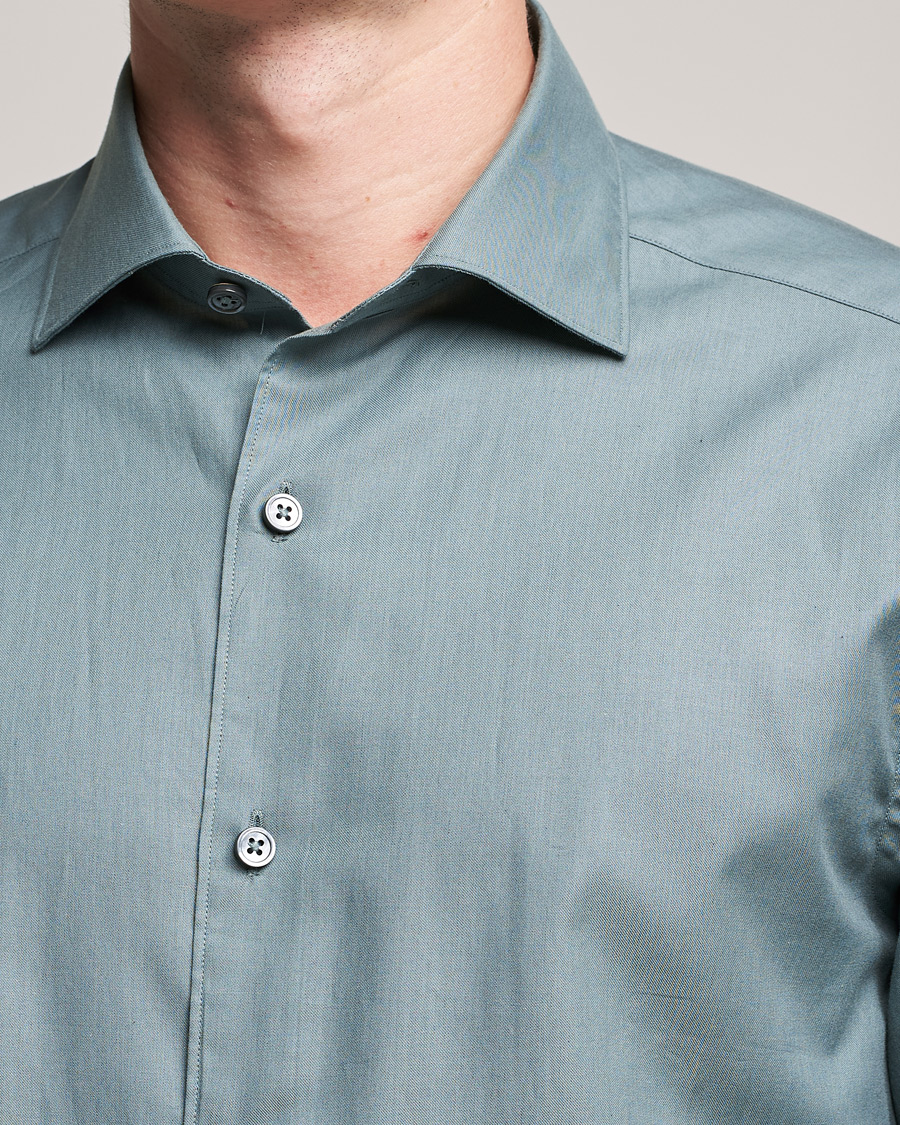 Herren | Hemden | Zegna | Premium Cotton Shirt Teal