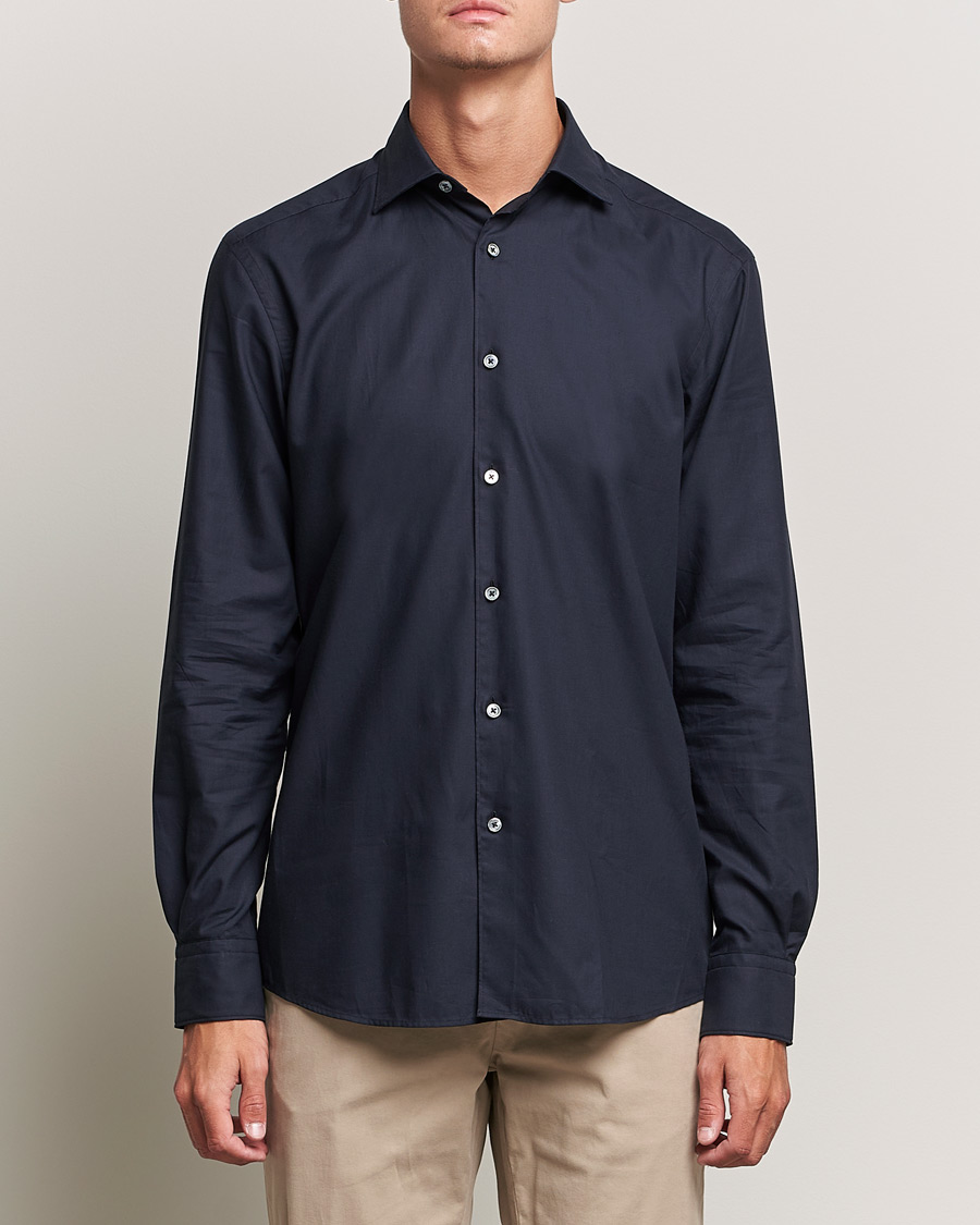 Herren | Hemden | Zegna | Premium Cotton Shirt Navy