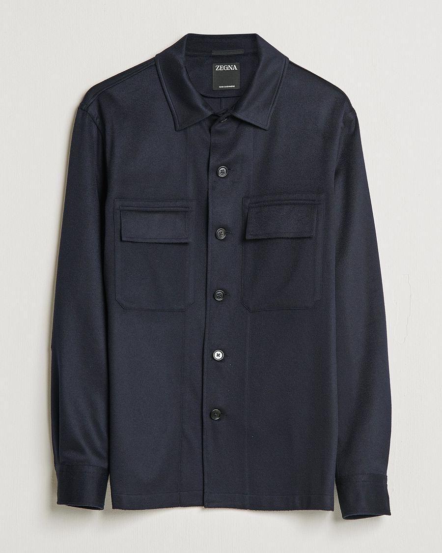 Herren | Hemden | Zegna | Oasi Cashmere Overshirt Navy