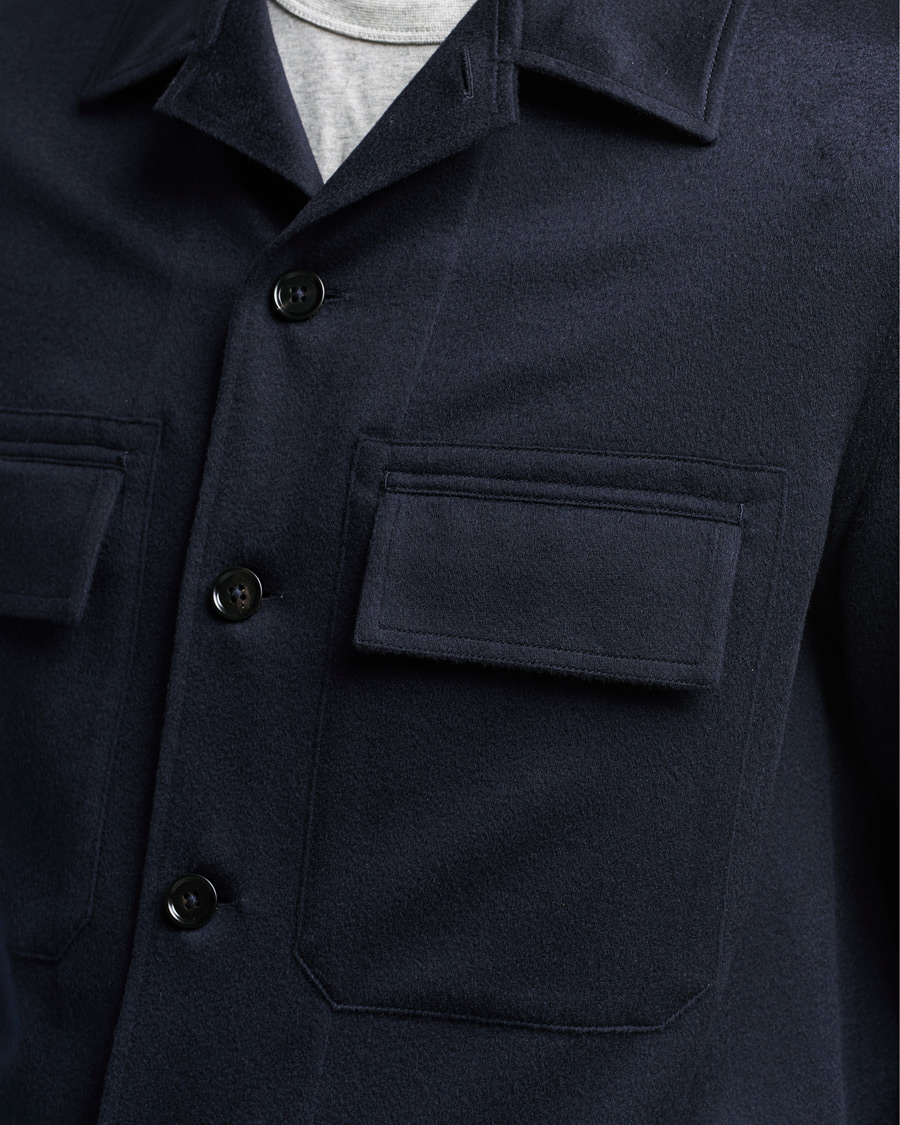 Herren | Hemden | Zegna | Oasi Cashmere Overshirt Navy