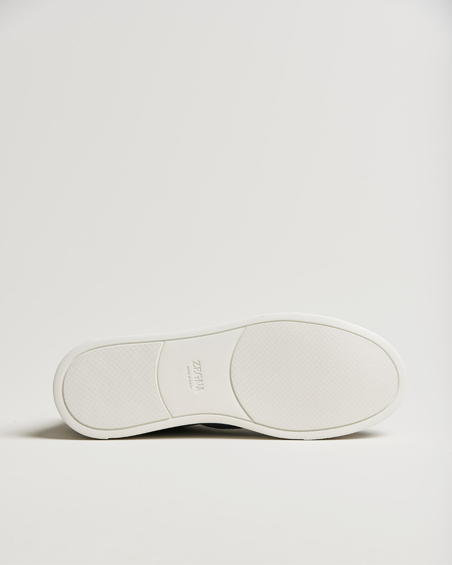 Herren | Zegna Triple Stitch Sneaker Blue Suede | Zegna | Triple Stitch Sneaker Blue Suede