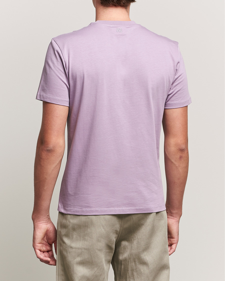 Herren | T-Shirts | AMI | Heart Logo T-Shirt Washed Purple