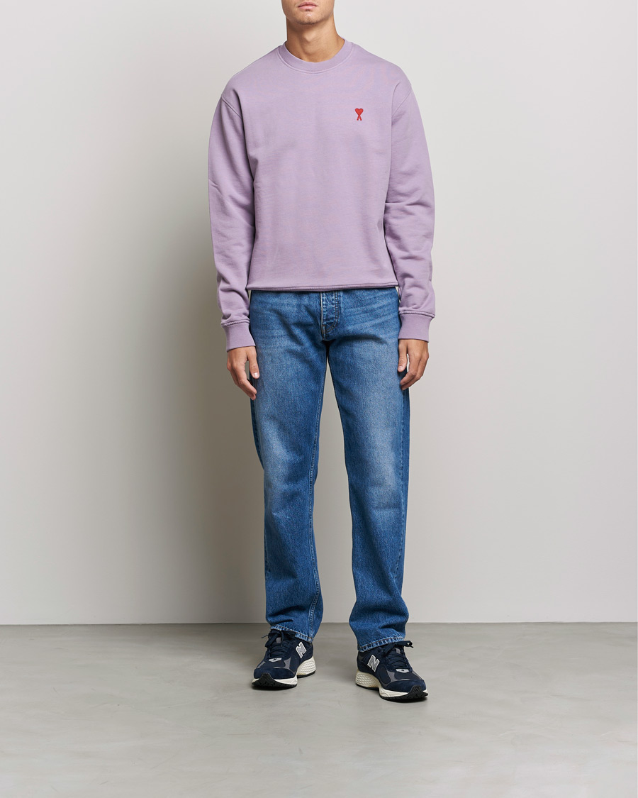 Herren | Pullover | AMI | Heart Logo Sweatshirt Washed Purple