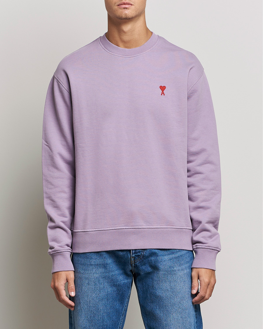 Herren | Pullover | AMI | Heart Logo Sweatshirt Washed Purple