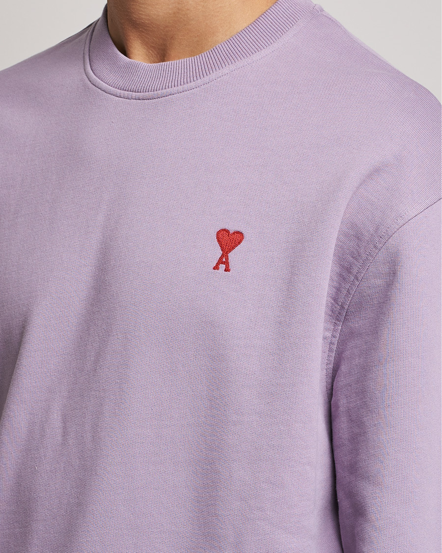 Herren | Pullover | AMI | Heart Logo Sweatshirt Washed Purple