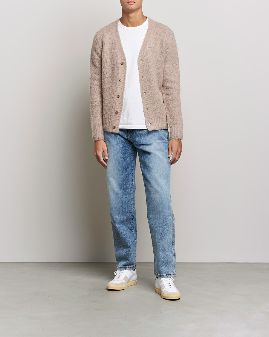 Herren | Pullover | AMI | Brushed Wool Cardigan Beige