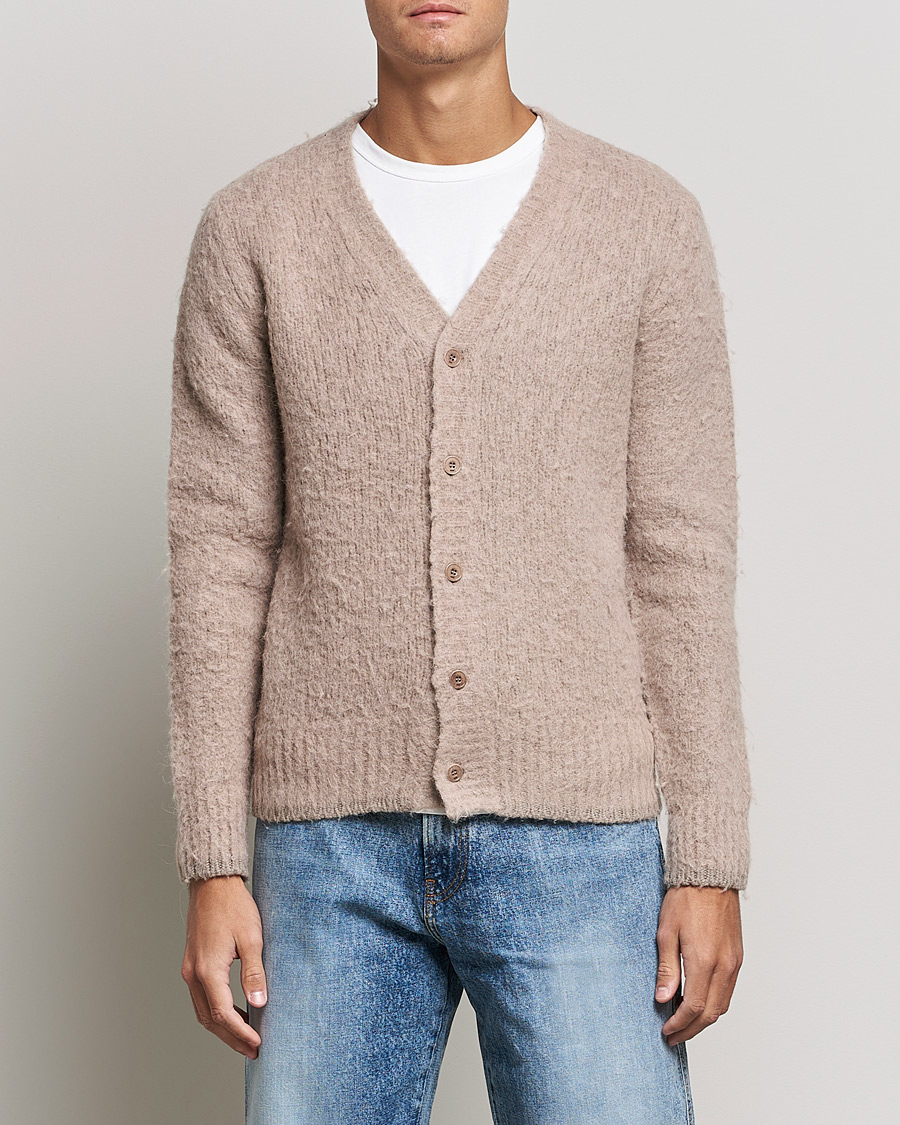 Herren | Pullover | AMI | Brushed Wool Cardigan Beige