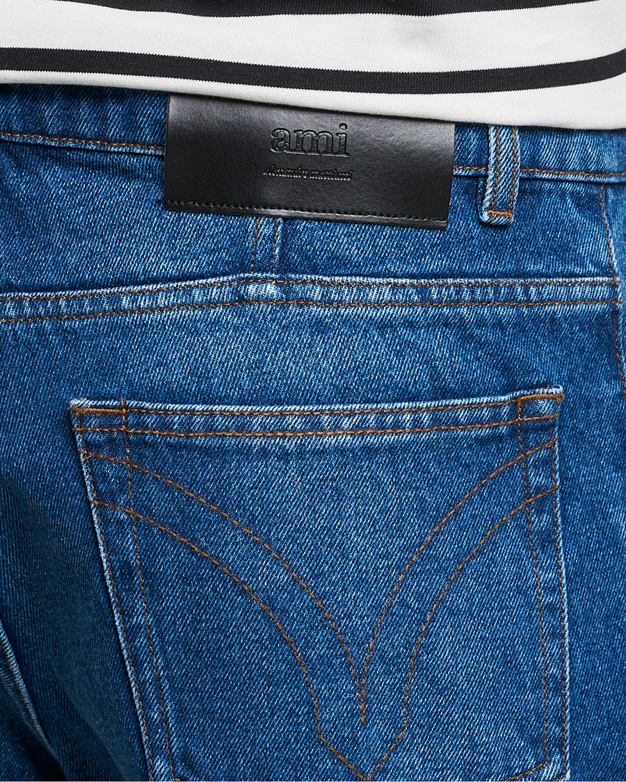 Herren | Jeans | AMI | Tapered Jeans Dark Blue Wash