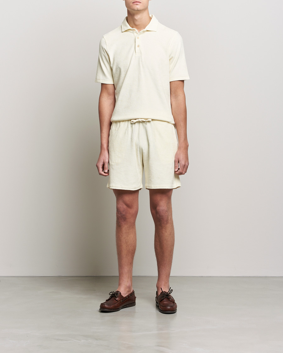 Herren | Shorts | Stenströms | Towelling Cotton Shorts Cream