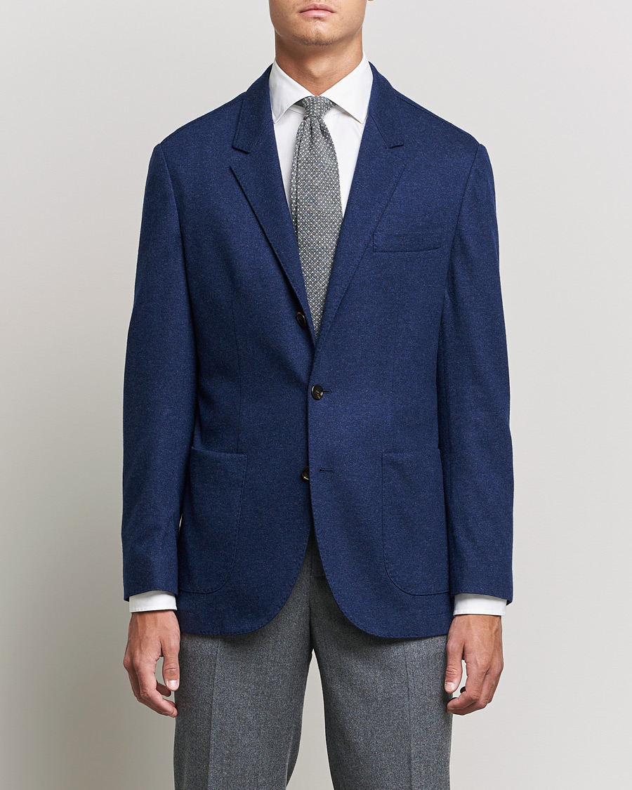 Herren | Sakkos | Brunello Cucinelli | Cashmere Jersey Jacket Dark Blue