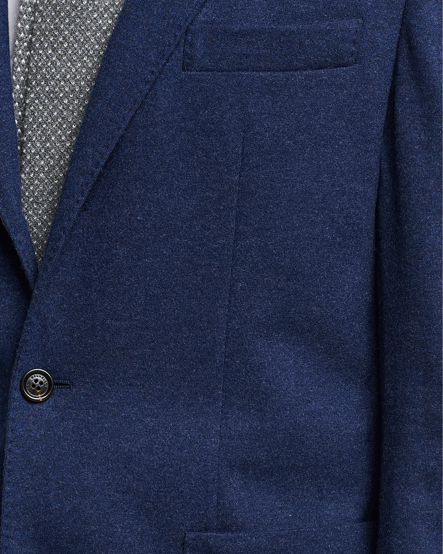 Herren | Sakkos | Brunello Cucinelli | Cashmere Jersey Jacket Dark Blue
