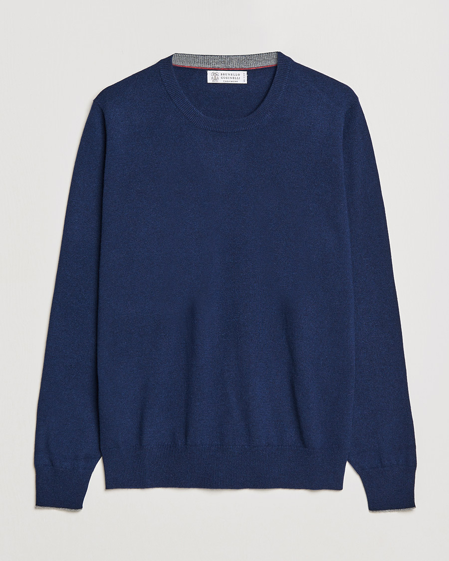 Herren | Pullover | Brunello Cucinelli | 2 Ply Cashmere Pullover Navy