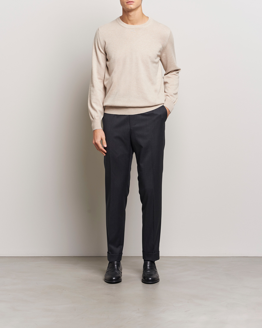 Herren | Pullover | Brunello Cucinelli | 2 Ply Cashmere Pullover Sand