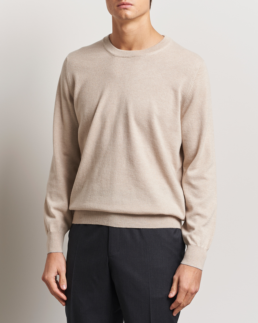 Herren | Pullover | Brunello Cucinelli | 2 Ply Cashmere Pullover Sand