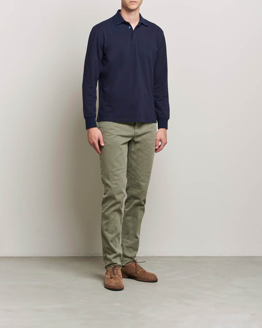 Herren | Pullover | Brunello Cucinelli | Long Sleeve Polo Navy