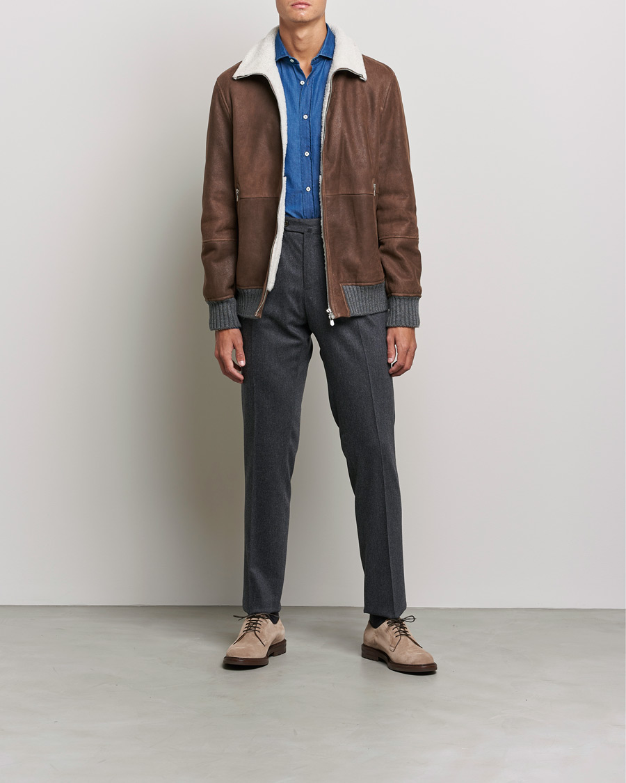 Herren | Hemden | Brunello Cucinelli | Slim Fit Denim Shirt Dark Indigo