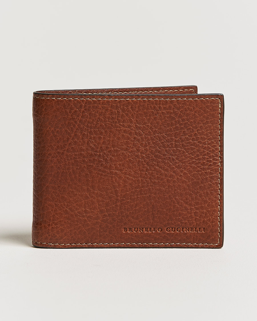 Herren | Brunello Cucinelli Grain Leather Wallet Cognac | Brunello Cucinelli | Grain Leather Wallet Cognac