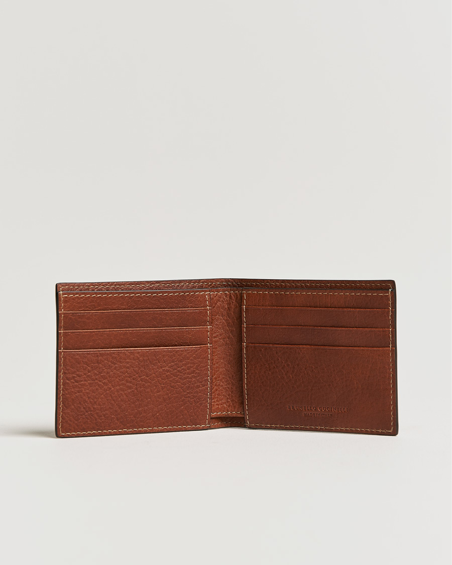 Herren | Brunello Cucinelli Grain Leather Wallet Cognac | Brunello Cucinelli | Grain Leather Wallet Cognac