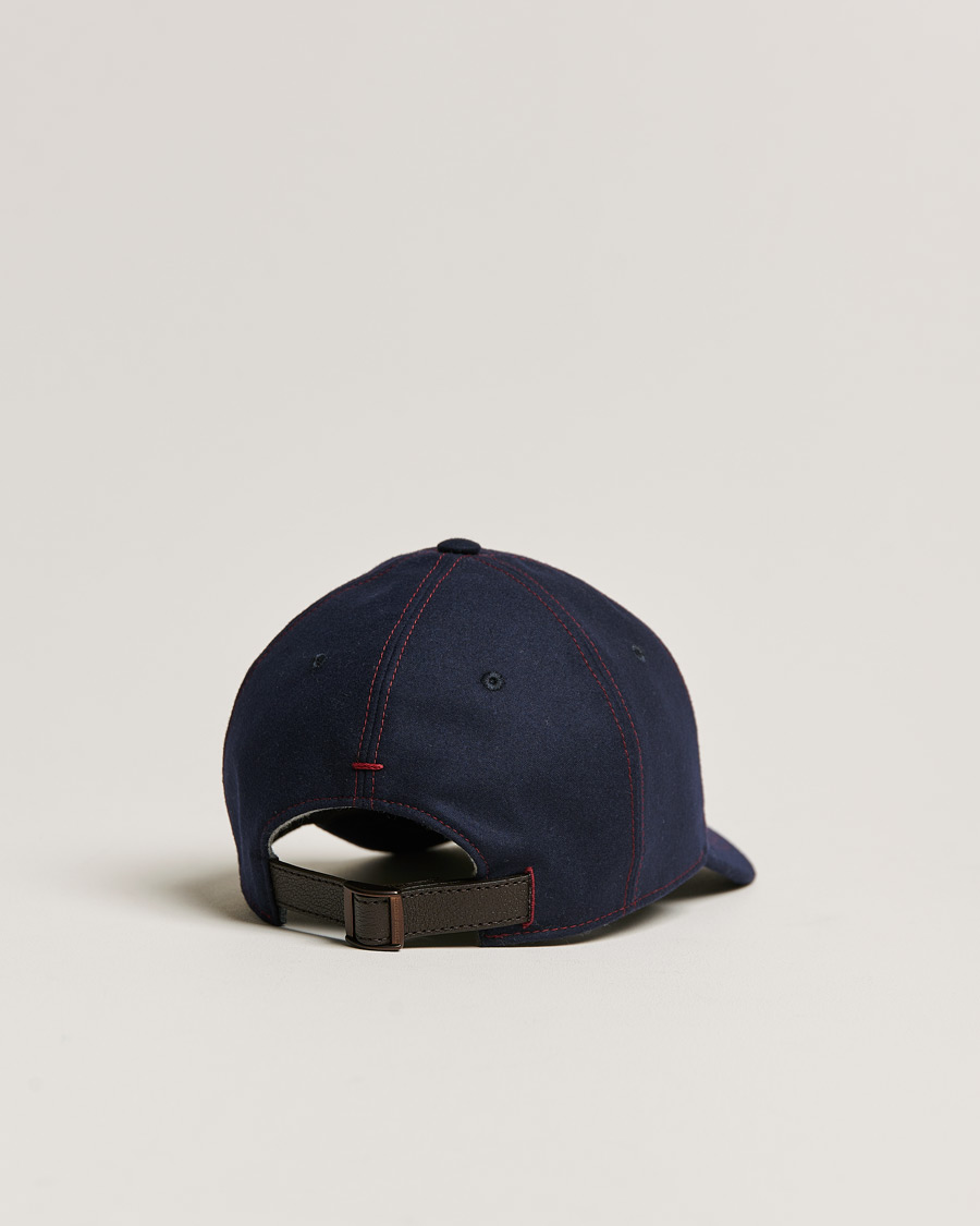 Herren | Brunello Cucinelli Flannel Baseball Cap Navy | Brunello Cucinelli | Flannel Baseball Cap Navy