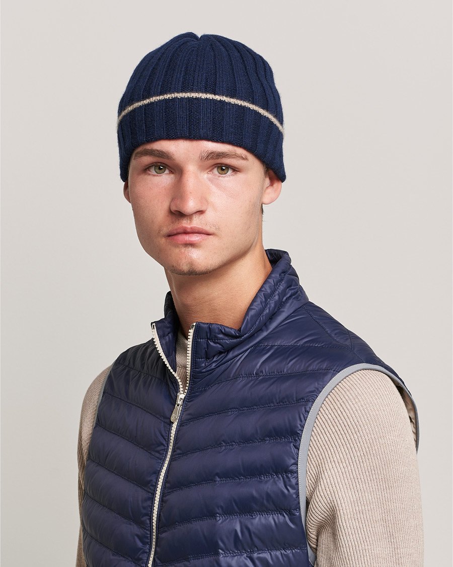 Herren | Brunello Cucinelli Cashmere Beanie Navy | Brunello Cucinelli | Cashmere Beanie Navy