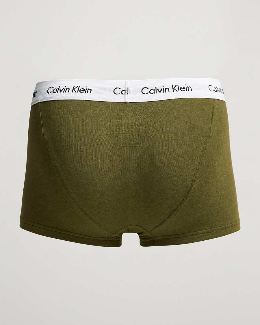 Herren | Unterwäsche | Calvin Klein | Cotton Stretch 3-Pack Low Rise Trunk Grey/Orange/Army