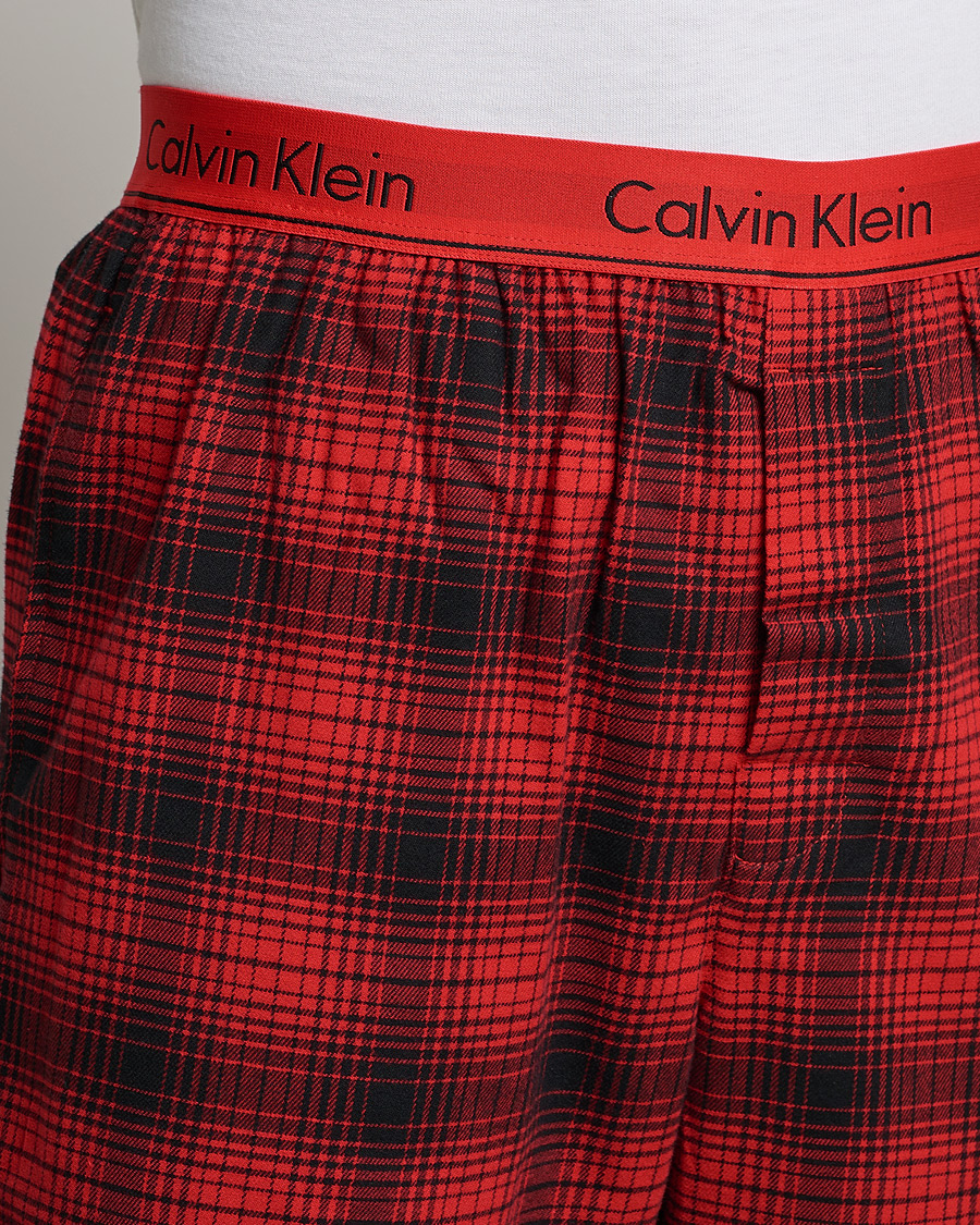 Herren | Schlafanzüge & Bademäntel | Calvin Klein | Cotton Checked Pyajama Set Red/Black